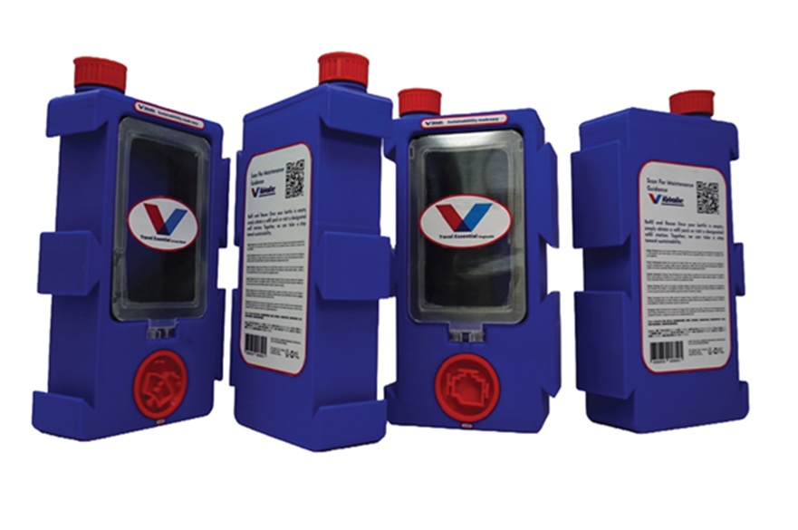 A container for car oil.