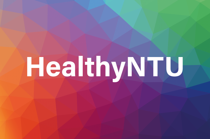 Geometric colourway design of HealthyNTU brand