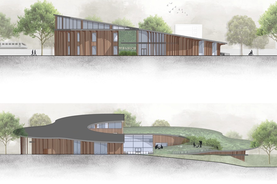 An architect's drawing of the rehabilitation centre they have designed.