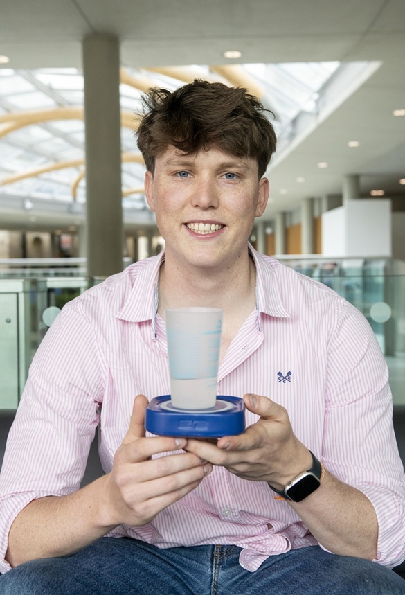 Cameron with his prototype