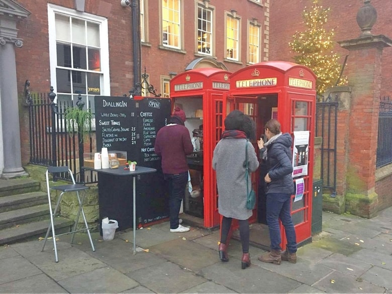 During Switchboard II, the literary event in a telephone box