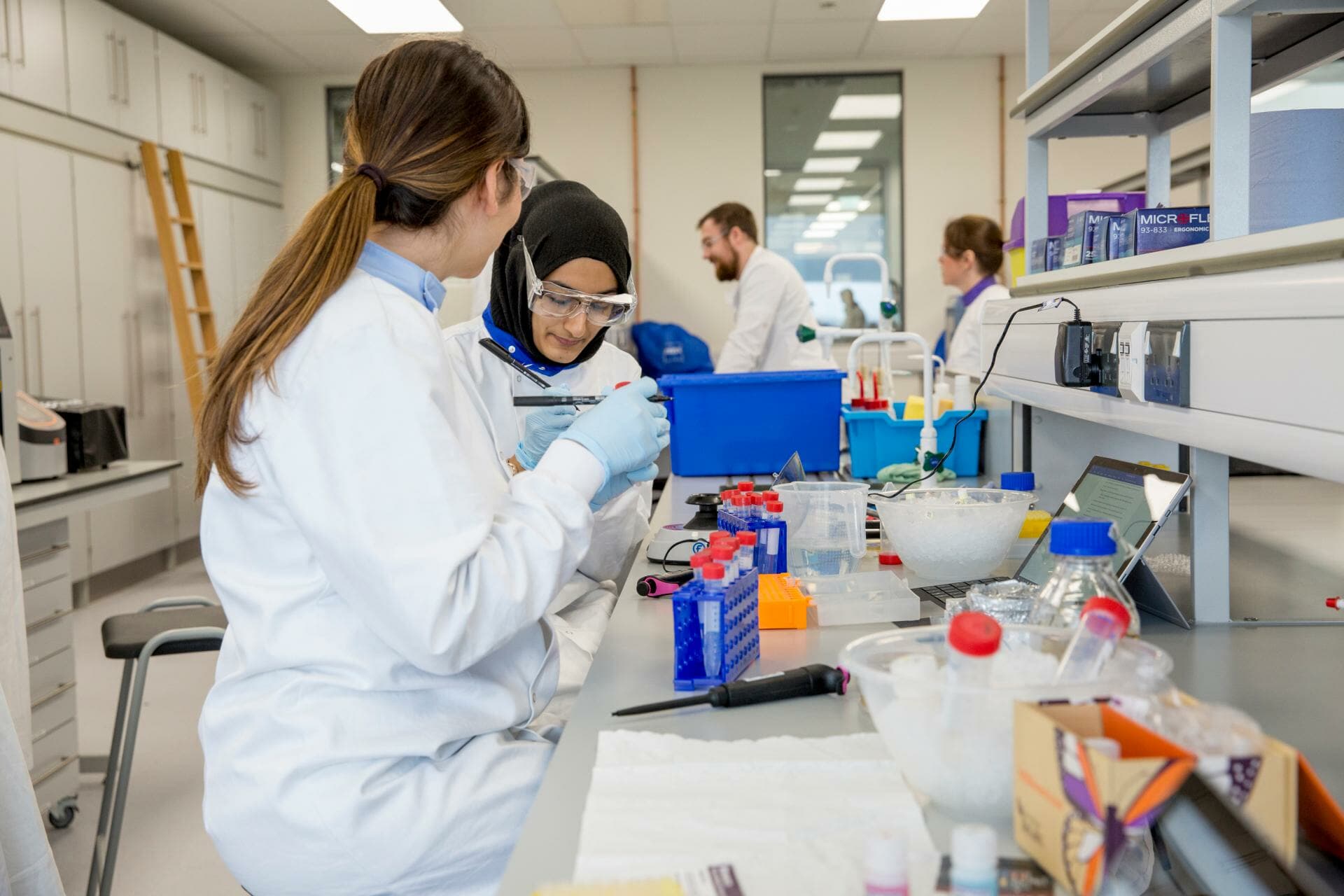 Students in Bioscience Teaching Laboratory 