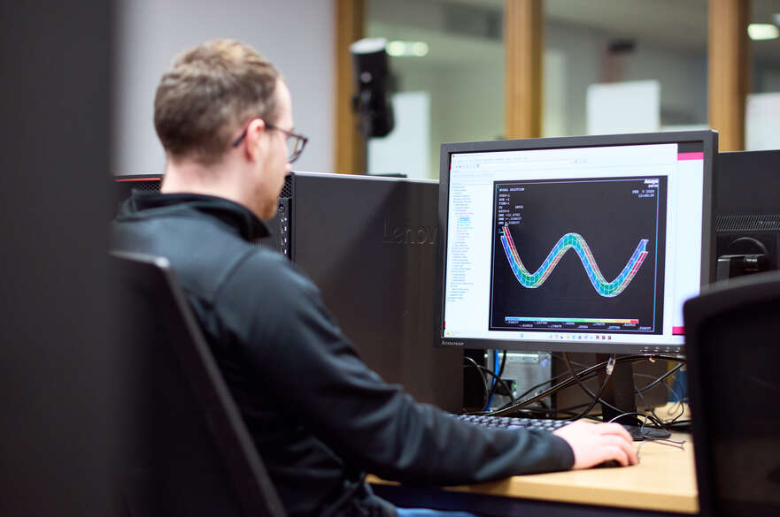 Student working in CAD Suite