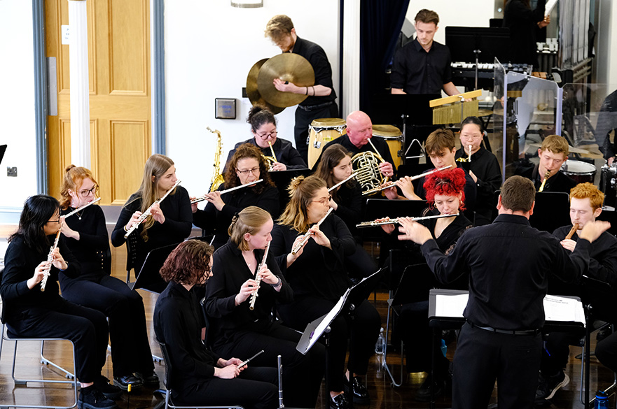 NTU's music ensembles performing at a concert.