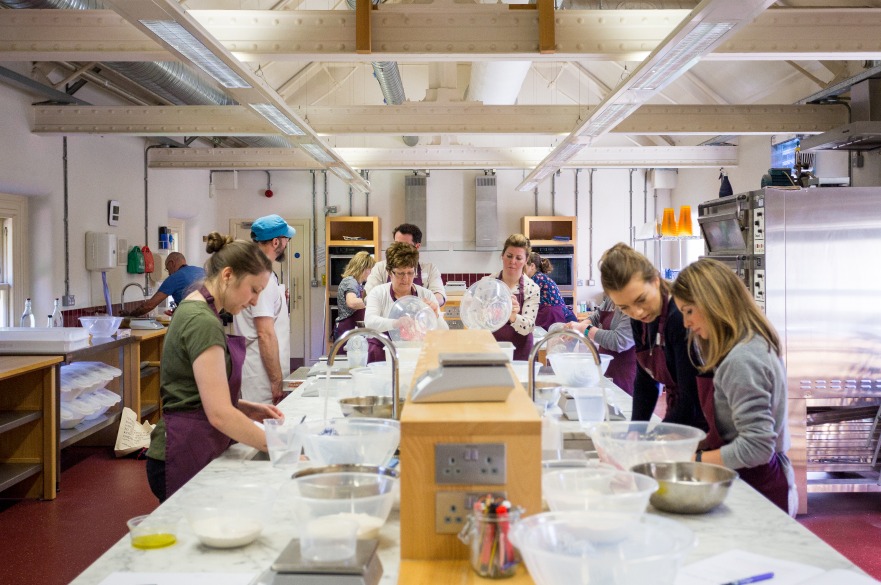 FdSc Artisan Food Production - A group of students take part in a patisserie class at the School of Artisan Food