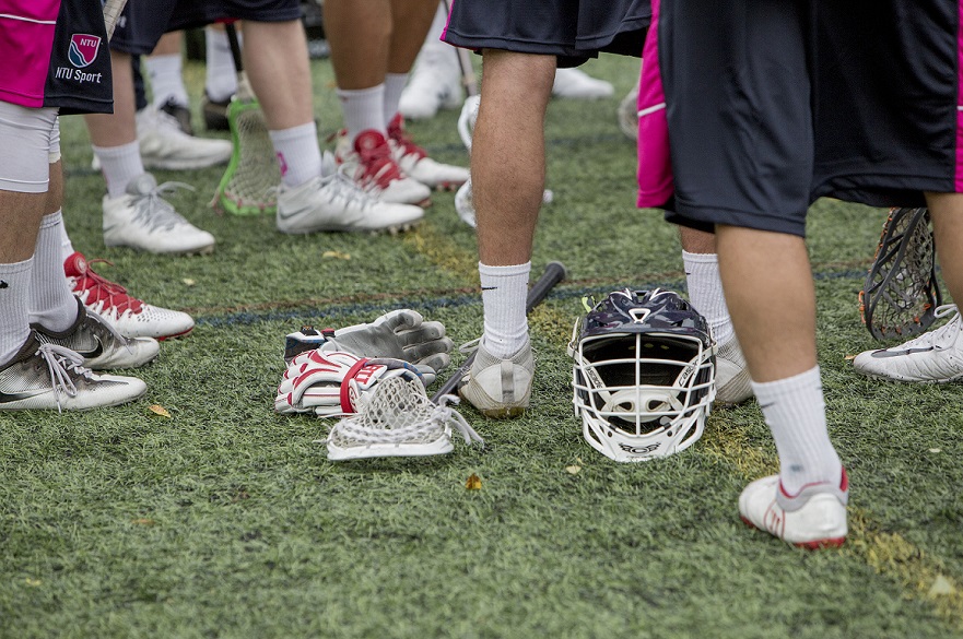 Lacrosse players equipment