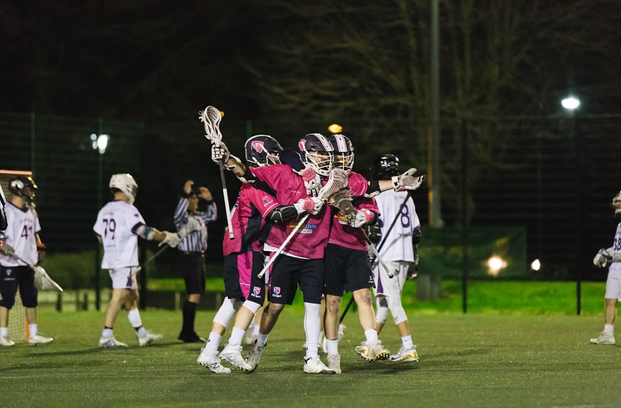 Men's lacrosse celebration
