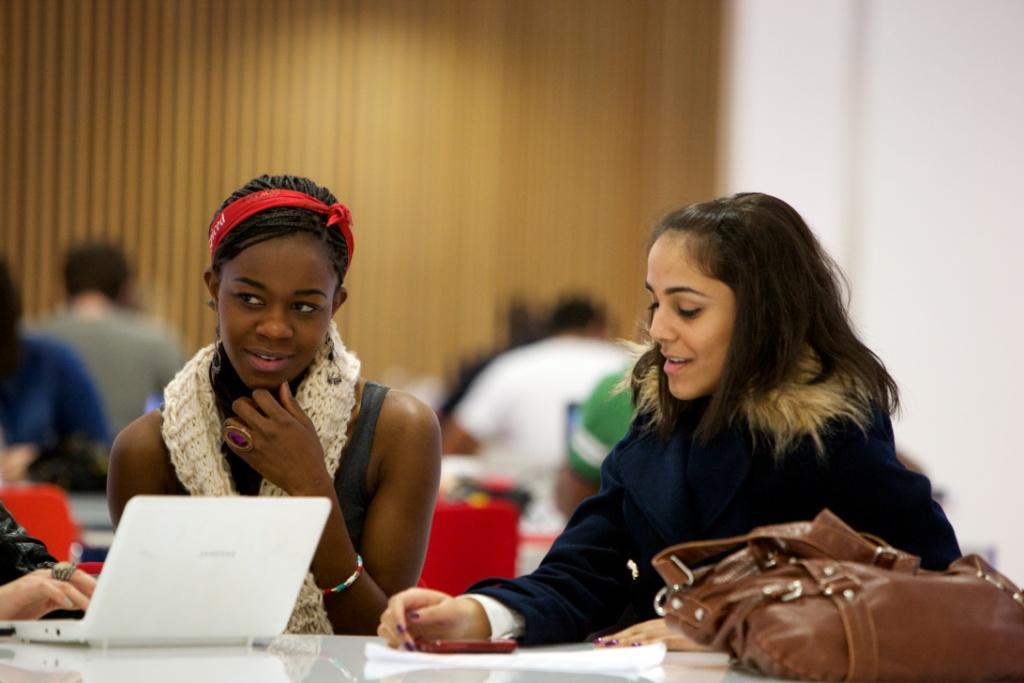 Students chatting NBS