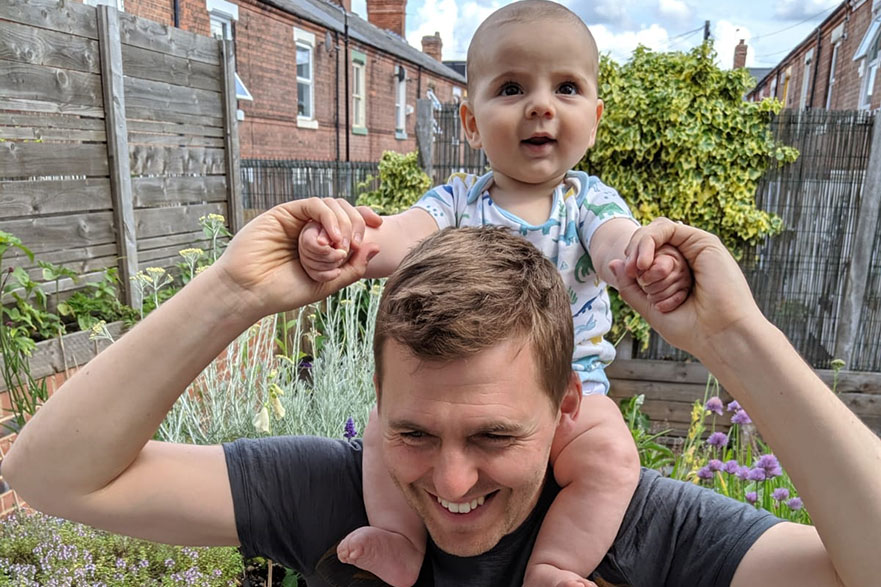 Man with baby