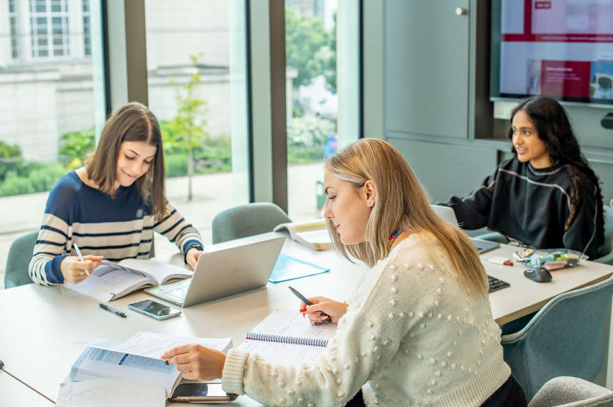 Students studying