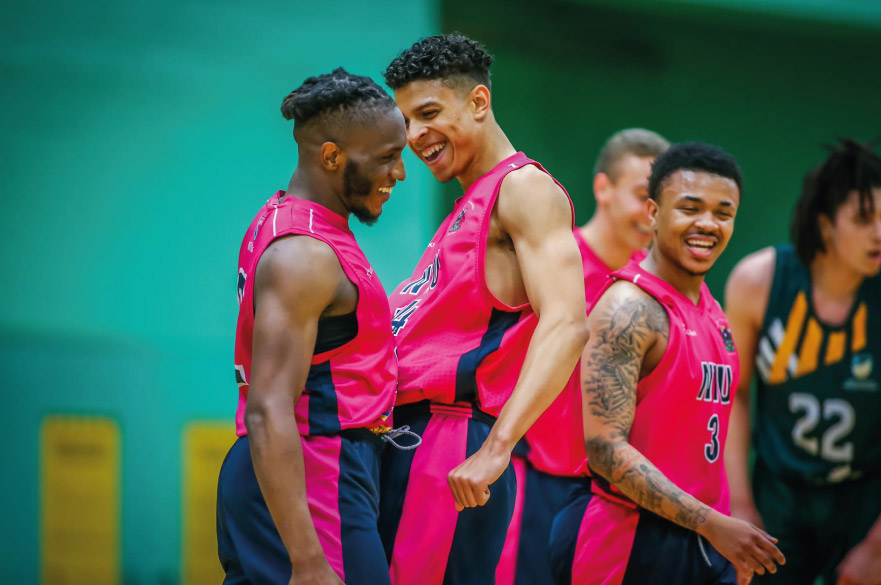 Students playing sport