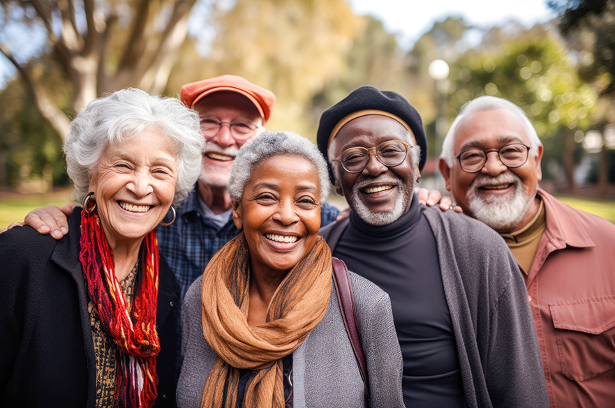 A group of elderly people