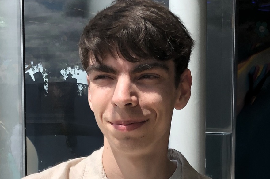 A person posed for a photograph.