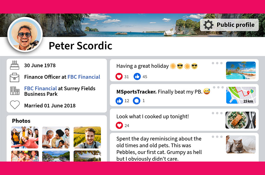 A screenshot of a generic social media profile
