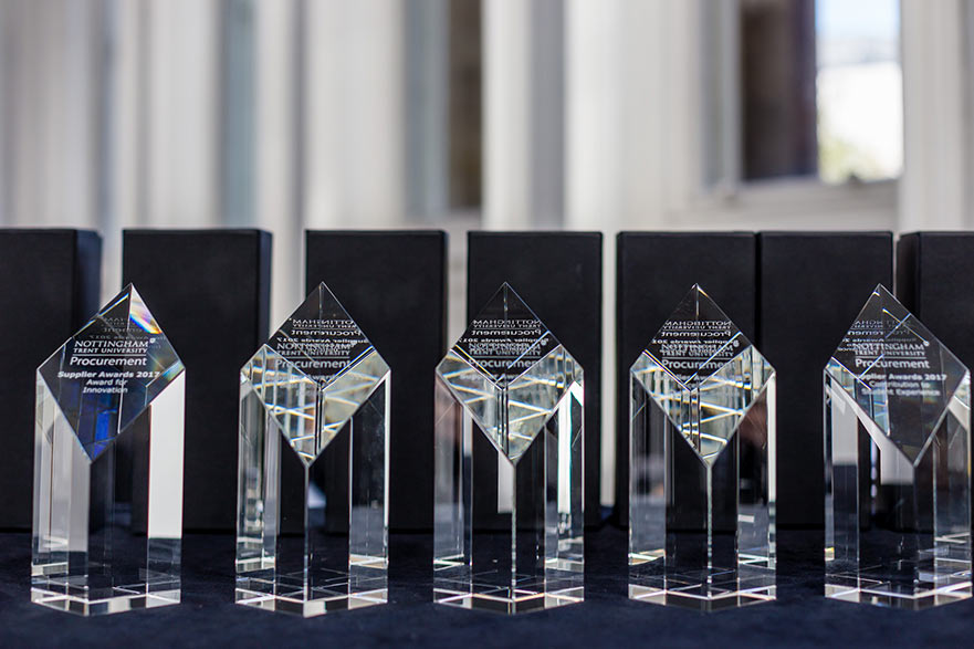 Trophies for the procurement award winners
