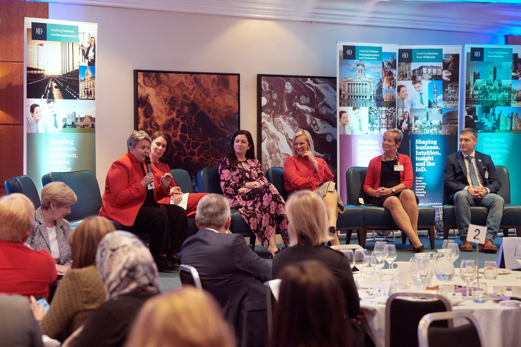 Panellists during the Q&A session at the Women As Leaders Convention in Nottingham