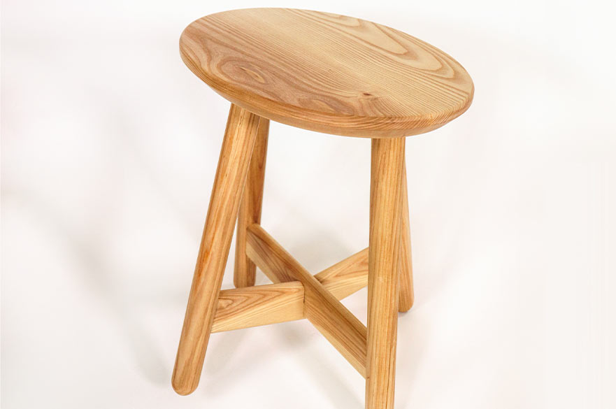 A wooden stool