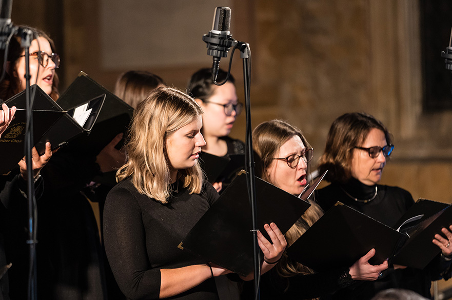 Members of the NTU Chamber Choir performing at St. Mary's Church