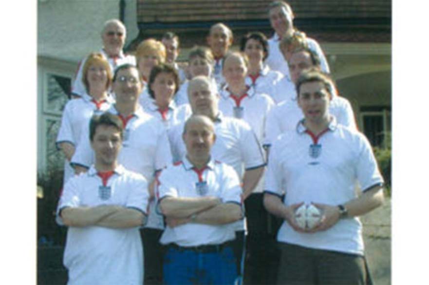 Penn Nyla’s staff modelling the England football shirts they helped to produce (as featured in Technical Textiles Today Issue 6)