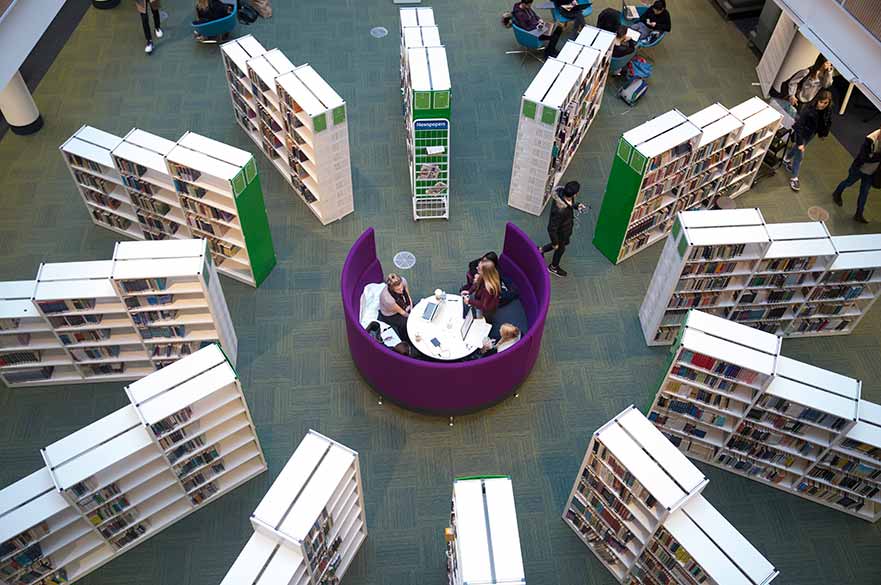 Library shelves