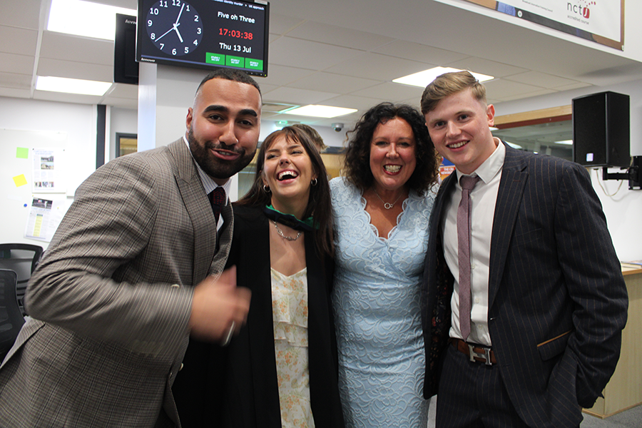 BA (Hons) Broadcast Journalism graduates at prize giving