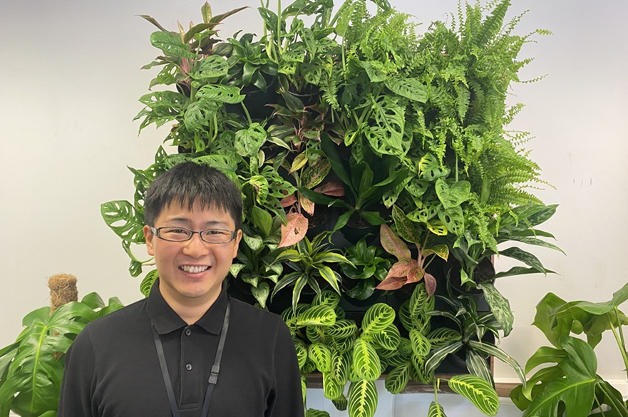 An image of Dr Tatsuya Matsuoka in the biophilia office