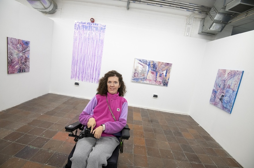 Hanna in her exhibition