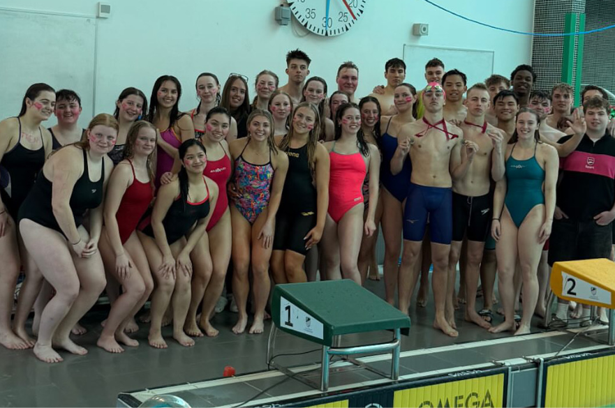 With the NTU Swimming and Polo Team