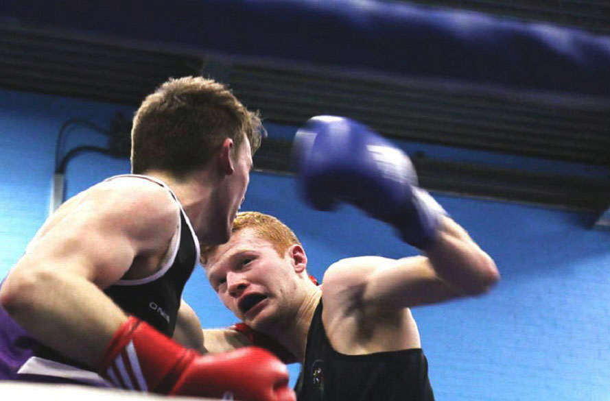 Boxers in action