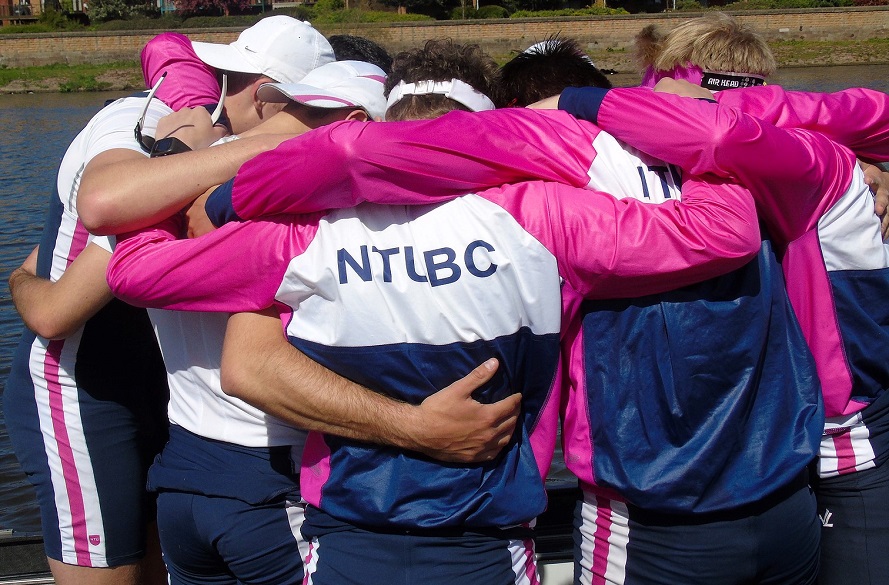 rowing team huddle