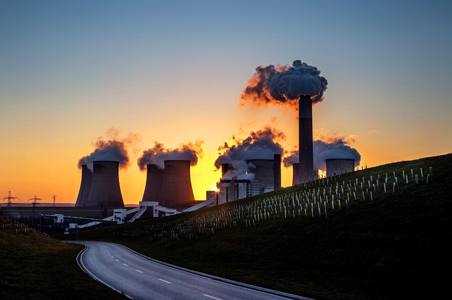 Power station and road