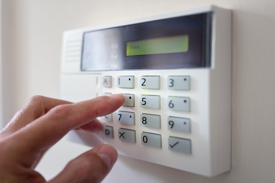 Burglar alarm keypad