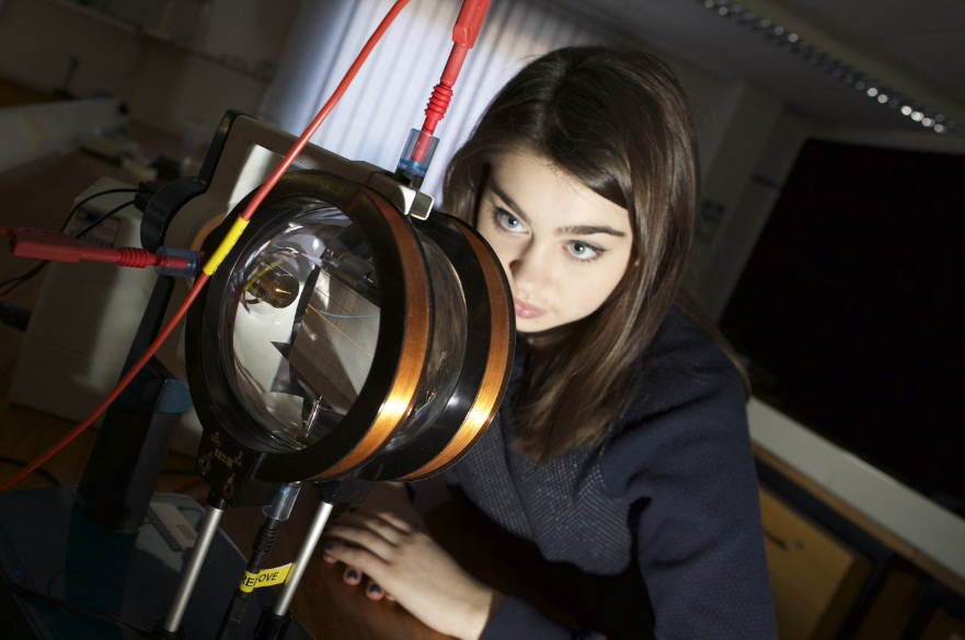 Image of Girl in Physics Lab