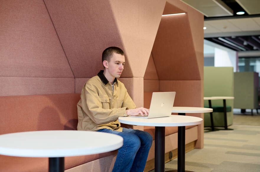 Student on laptop