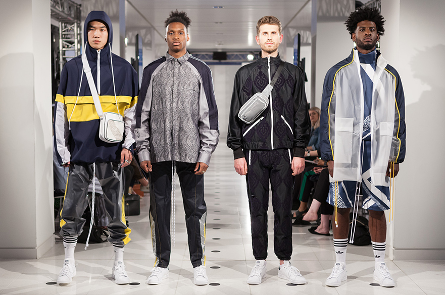 Models on a catwalk