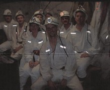 People in an underground South African mine