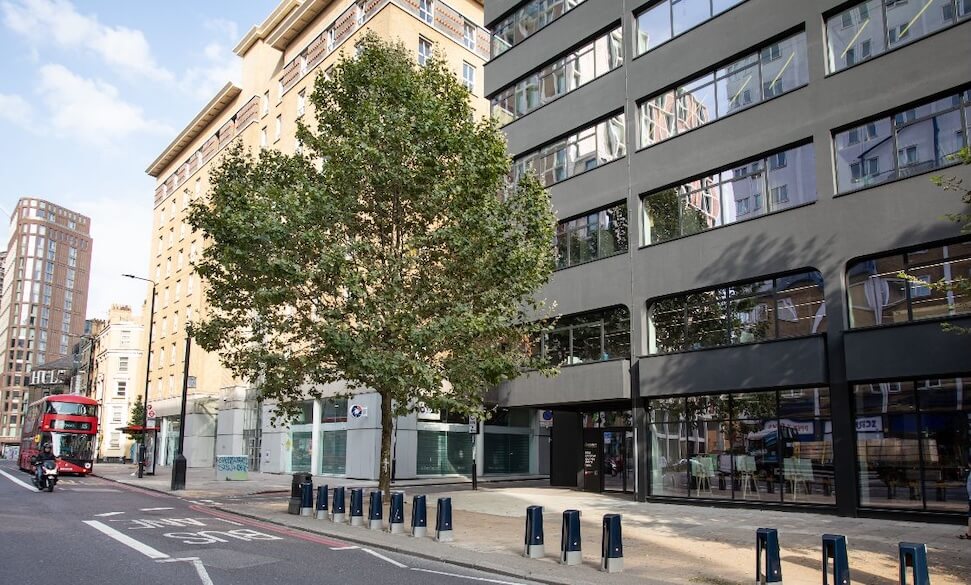 Exterior of NTU London building 