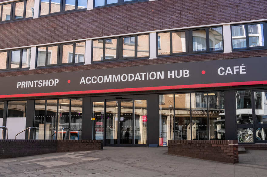 Front of Accommodation Hub
