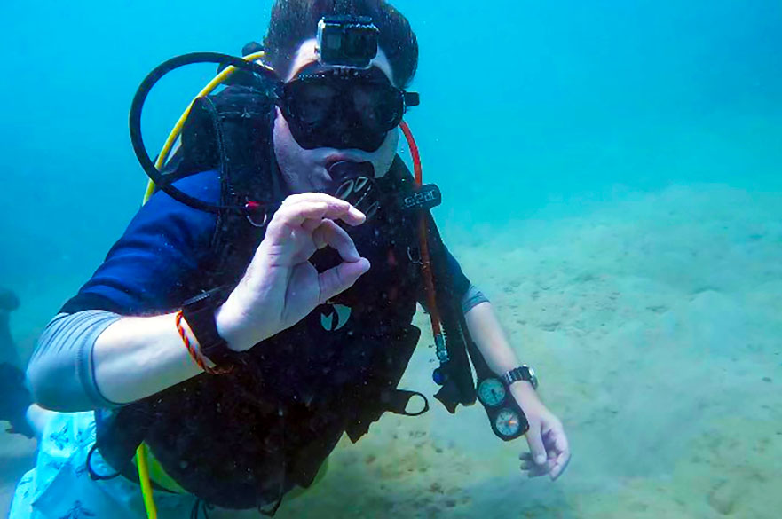 Graham Stevens scuba diving