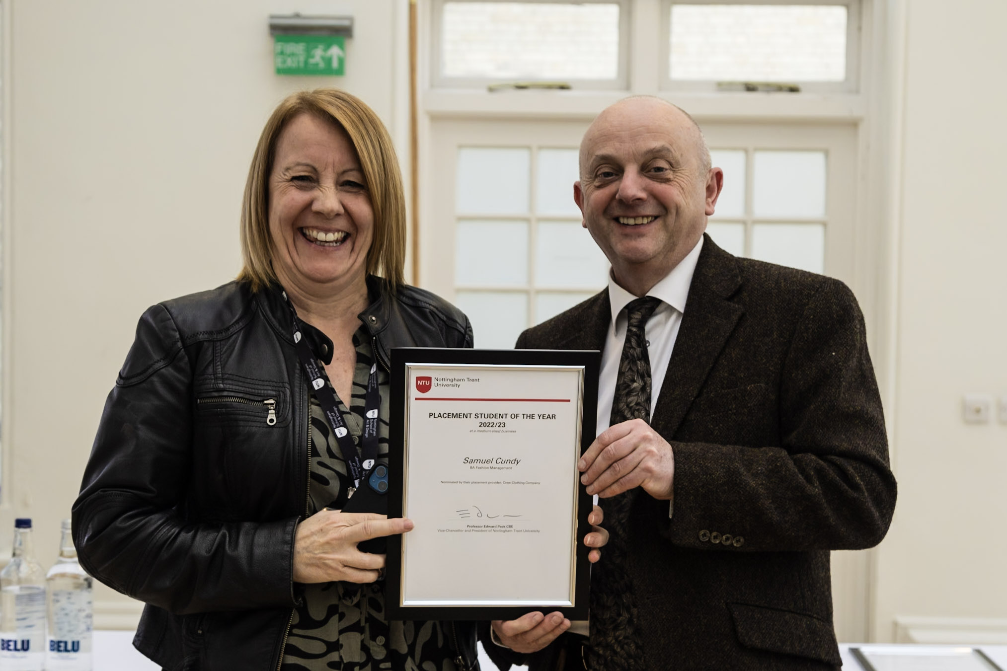 Academic collecting award on behalf of Samuel Cundy