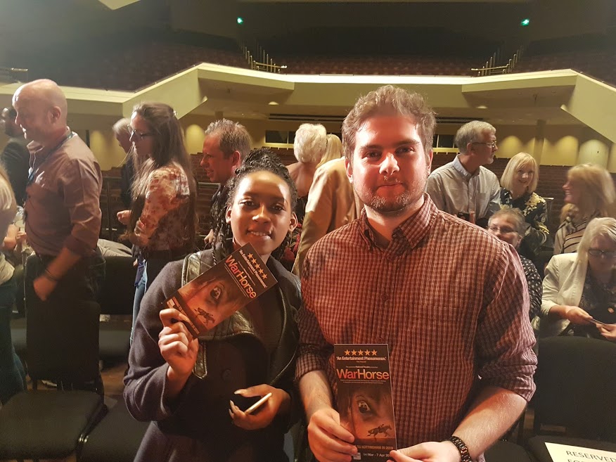 Helen and Aaron at the Warhorse press conference