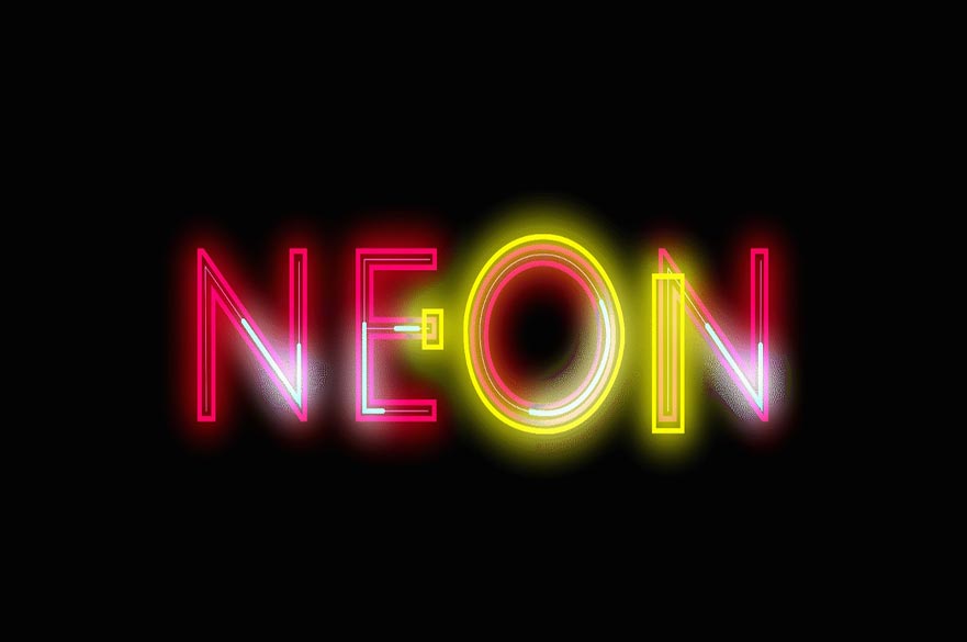 Motion graphics for beginners course neon lettering