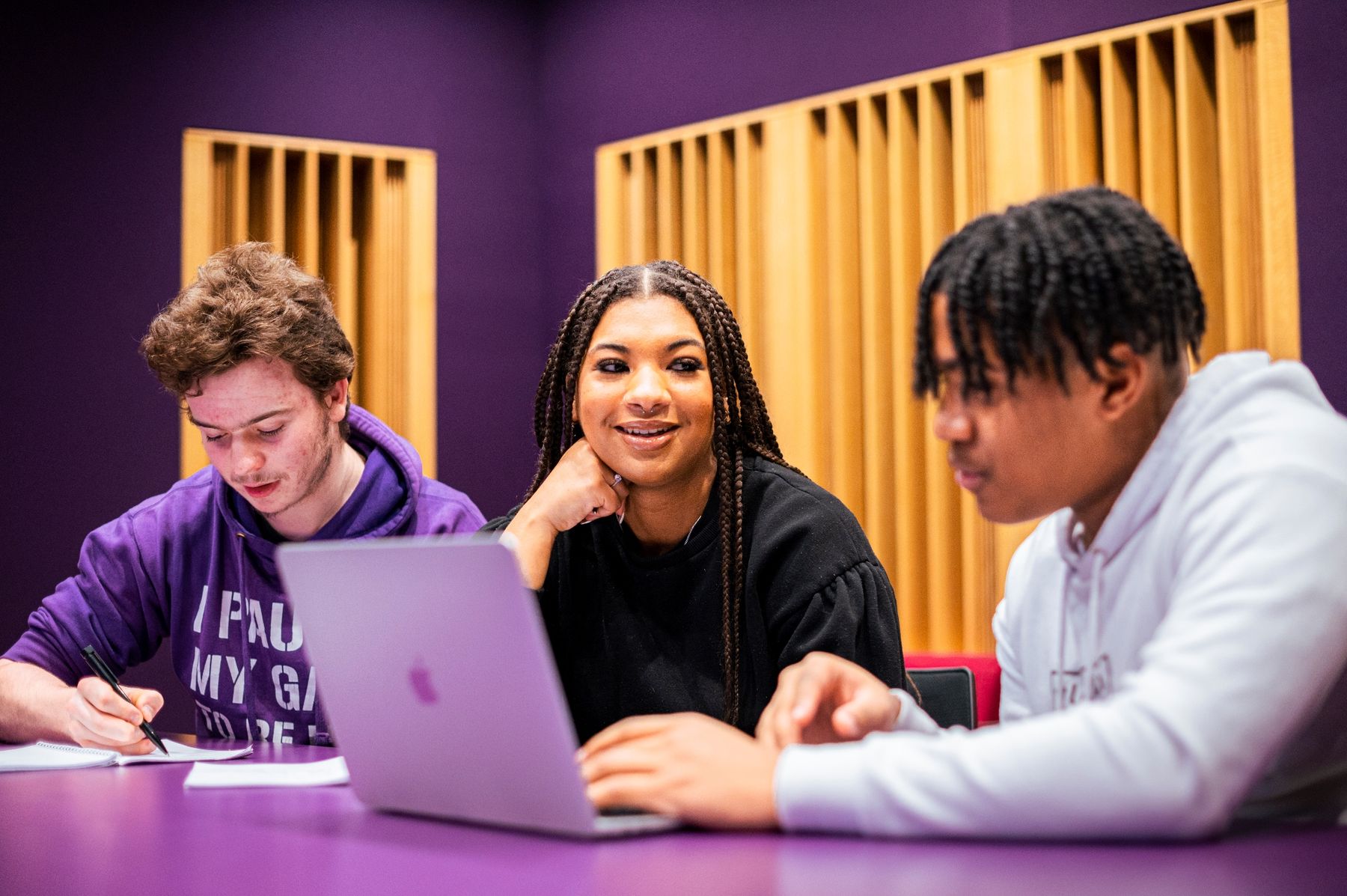 students in studio