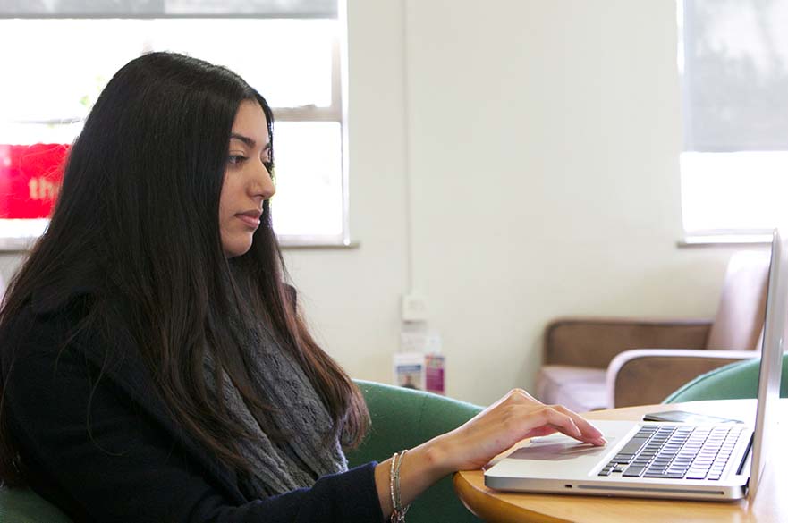 Student on laptop