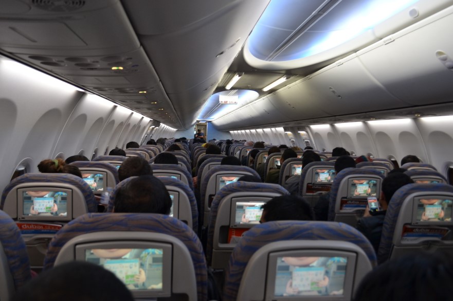 Inside aircraft