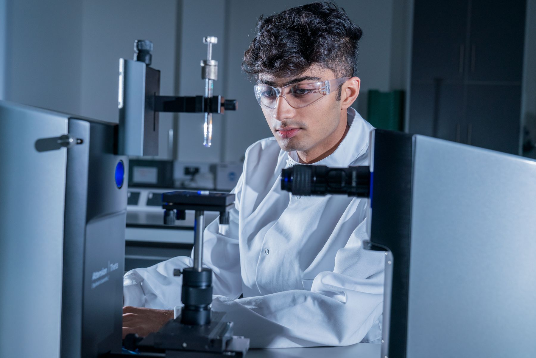 Student in the Engineering Building