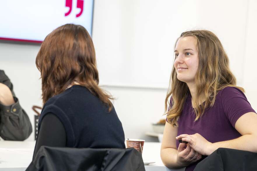 Image of Social Work student taking part in a workshop
