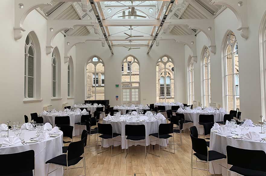 Banqueting venue in Arkwright building, City Campus