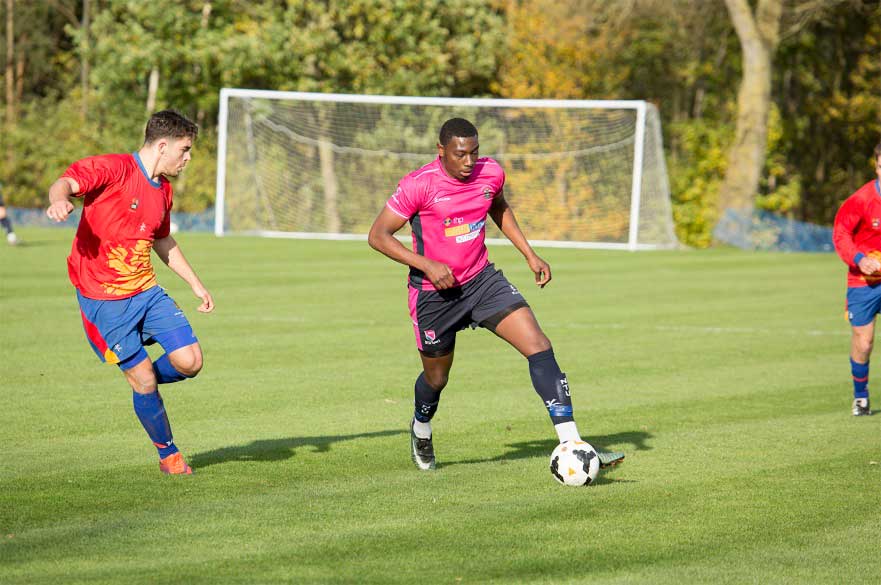 Students playing football