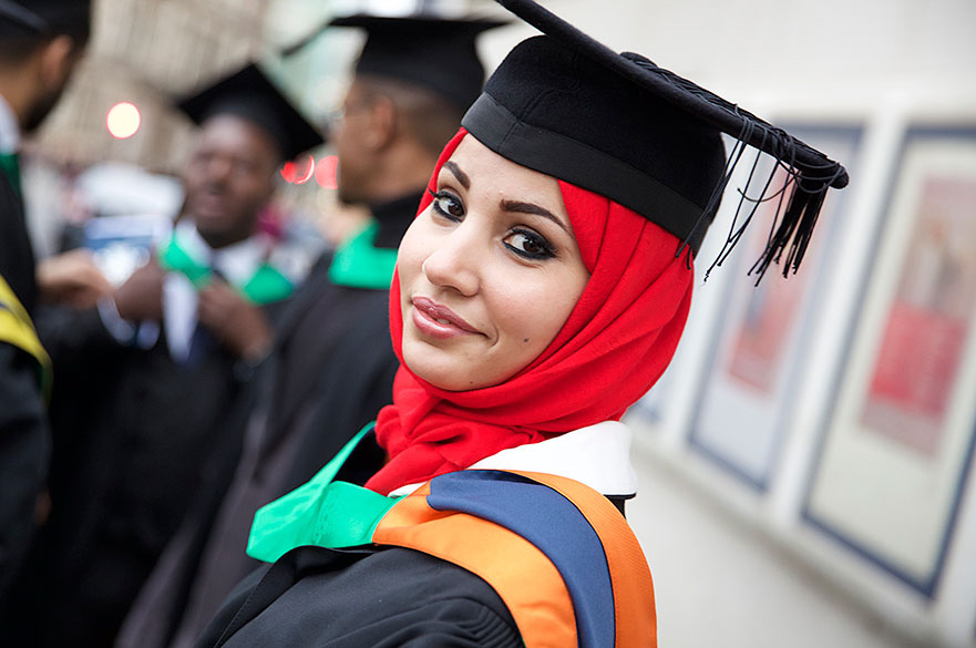 Student on graduation day